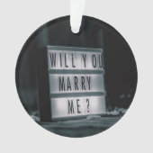 私と結婚してくれる？結婚の申し出ロマンチック オーナメント (正面)