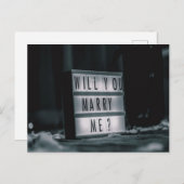 私と結婚してくれる?結婚の申し出ロマンチック ポストカード (正面/裏面)
