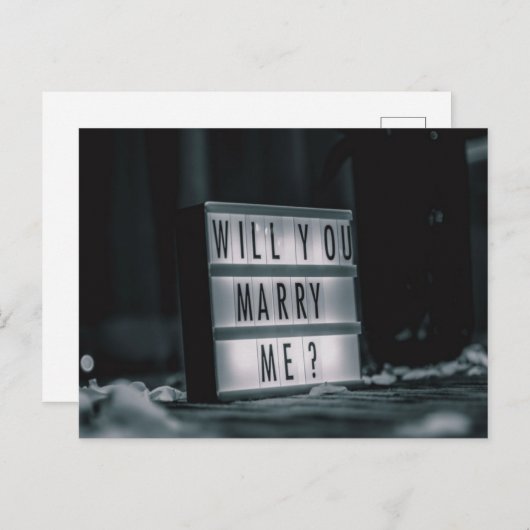 私と結婚してくれる?結婚の申し出ロマンチック ポストカード (正面/裏面)