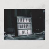 私と結婚してくれる？結婚の申し出ロマンチック ポストカード (正面)