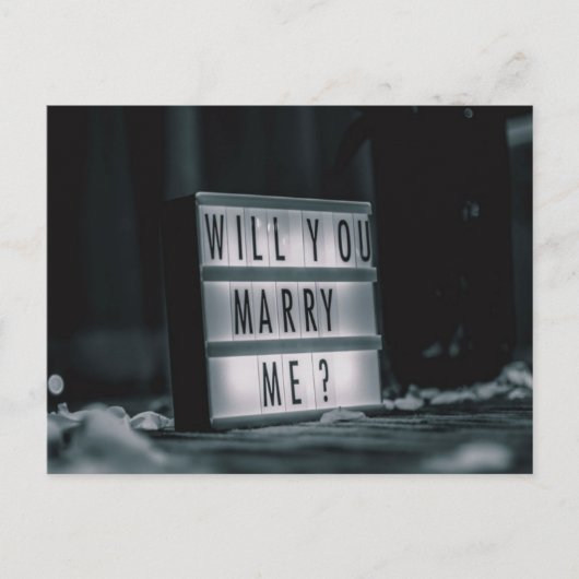 私と結婚してくれる?結婚の申し出ロマンチック ポストカード (正面)