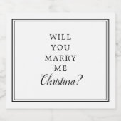 私と結婚してくれる？飲食物ラベルセット スパークリングワインラベル (シングルラベル)