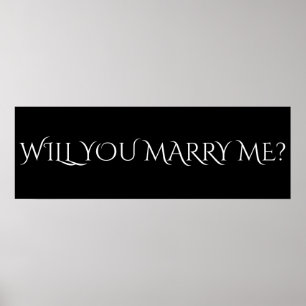 私と結婚してくれる?- 36"x12"バナー ポスター