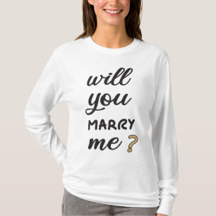私と結婚してくれる？ Tシャツ