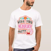 私と結婚してくれる？ Tシャツ (正面)