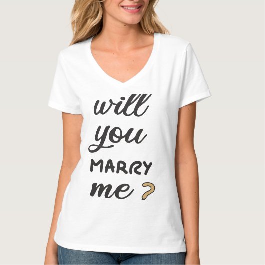 私と結婚してくれる? Tシャツ (正面)