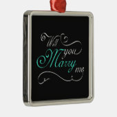 **私と結婚してほしい**クリスマ提案オーナメント メタルオーナメント (右)