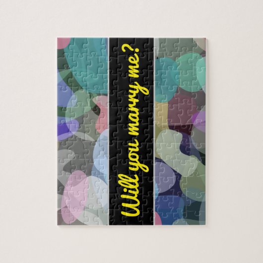 私と結婚して下さいか。 + 抽象的な多彩のしみパターン ジグソーパズル (縦)