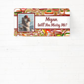 私と結婚して名前をカスタムする 横断幕 (インサイチュ)