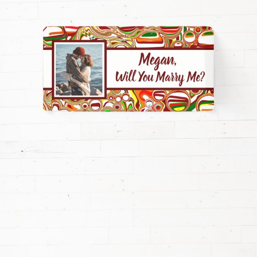 私と結婚して名前をカスタムする 横断幕 (インサイチュ)