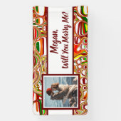 私と結婚して名前をカスタムする 横断幕 (縦)