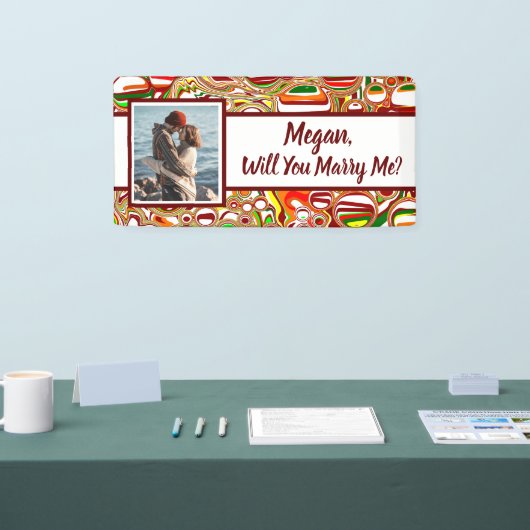 私と結婚して名前をカスタムする 横断幕 (トレードショー)