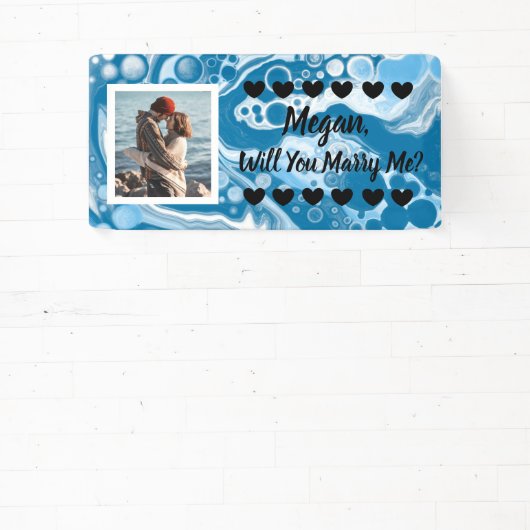 私と結婚して名前をカスタムする 横断幕 (インサイチュ)