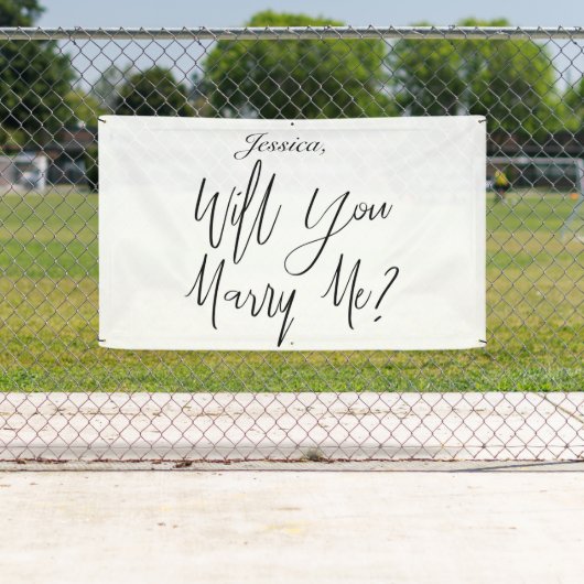 私と結婚して名前をカスタムする 横断幕 (インサイチュ)