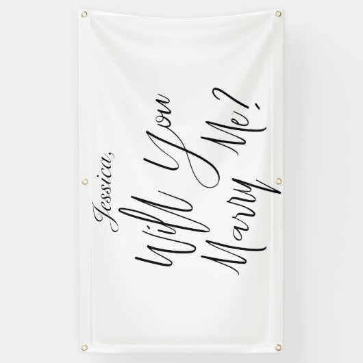 私と結婚して名前をカスタムする 横断幕 (縦)