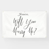 私と結婚して名前をカスタムする 横断幕 (横)