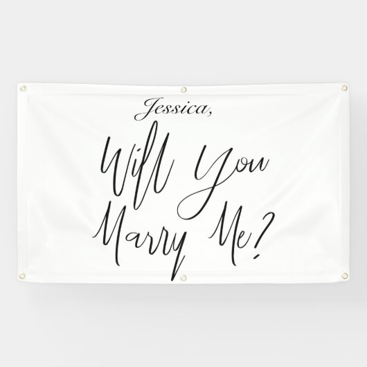 私と結婚して名前をカスタムする 横断幕 (横)
