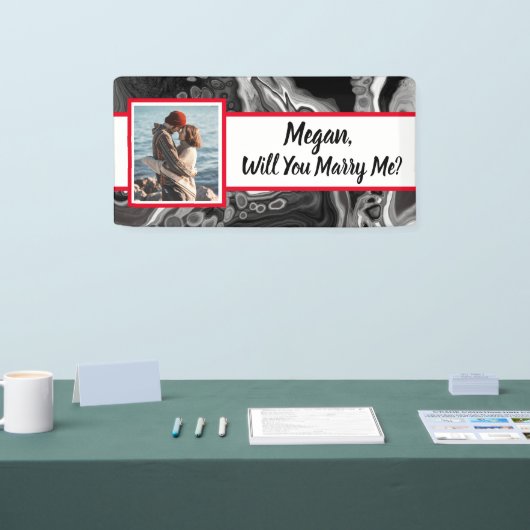 私と結婚して名前をカスタムする 横断幕 (トレードショー)