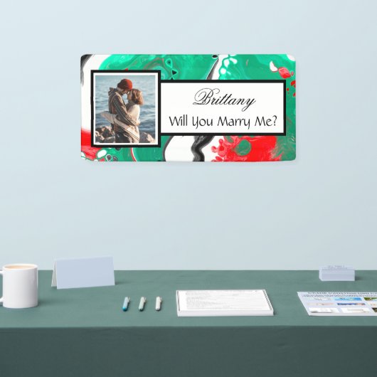 私と結婚して名前をカスタムする 横断幕 (トレードショー)