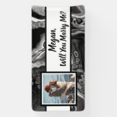 私と結婚して名前をカスタムする 横断幕 (縦)