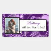 私と結婚して名前をカスタムする 横断幕 (横)