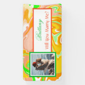 私と結婚して名前をカスタムする 横断幕 (縦)