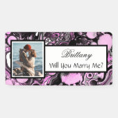 私と結婚して名前をカスタムする 横断幕 (横)