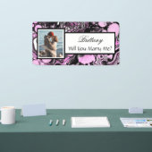 私と結婚して名前をカスタムする 横断幕 (トレードショー)