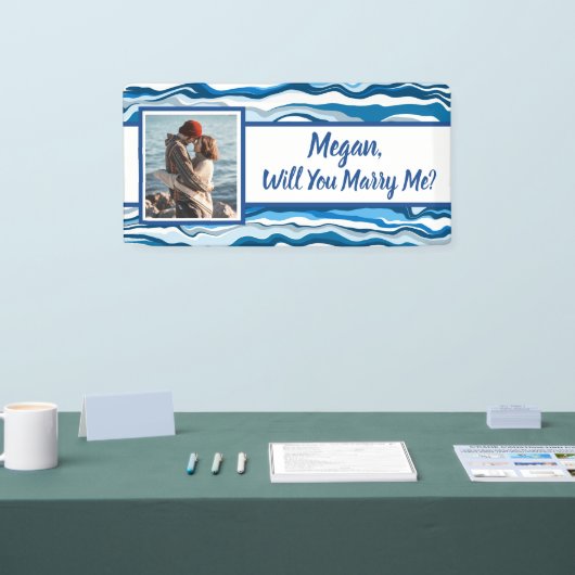 私と結婚して名前をカスタムする 横断幕 (トレードショー)