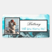 私と結婚して名前をカスタムする 横断幕 (横)