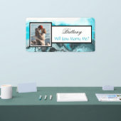 私と結婚して名前をカスタムする 横断幕 (トレードショー)