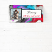 私と結婚して名前をカスタムする 横断幕 (インサイチュ)