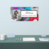 私と結婚して名前をカスタムする 横断幕 (トレードショー)