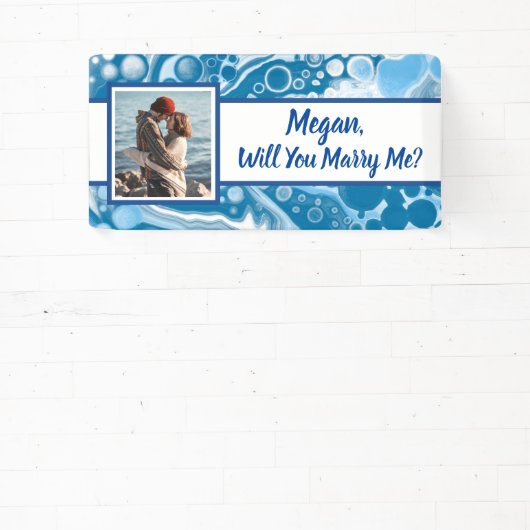 私と結婚して名前をカスタムする 横断幕 (インサイチュ)