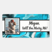 私と結婚して名前をカスタムする 横断幕 (横)