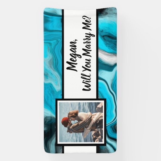 私と結婚して名前をカスタムする 横断幕 (縦)