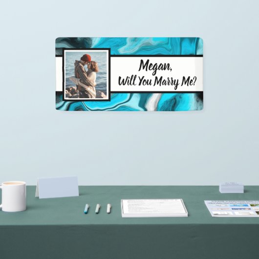 私と結婚して名前をカスタムする 横断幕 (トレードショー)