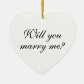 私と結婚して欲しいカスタムハート セラミックオーナメント (正面)