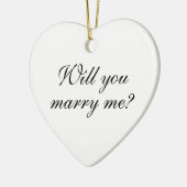 私と結婚して欲しいカスタムハート セラミックオーナメント (左)