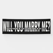 私と結婚して欲しいカスタム白黒 横断幕 (横)