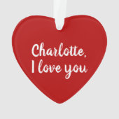 私と結婚して赤いカスタム脚本案 オーナメント (裏面)