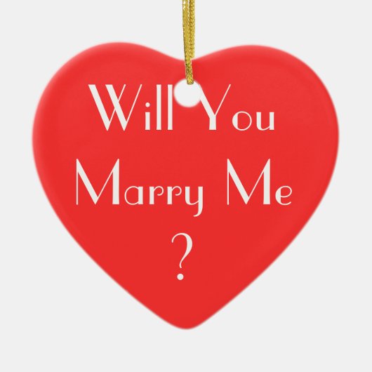 私と結婚しますか。 セラミックオーナメント (正面)