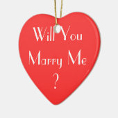 私と結婚しますか。 セラミックオーナメント (左)