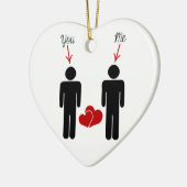 私と結婚しますか。 セラミックオーナメント (左)