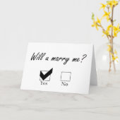 私と結婚しますか。 チェック・ボックス カード (黄色い花)
