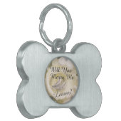 私と結婚しますか。 求婚のドッグタッグ ペットネームタグ (正面左)