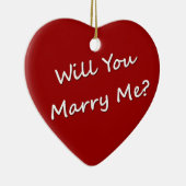 私と結婚しますか。 求婚の婚約 セラミックオーナメント (右)