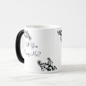 私と結婚しますか。 隠されたメッセージの華麗さのマグ モーフィングマグカップ (正面左)