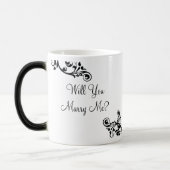 私と結婚しますか。 隠されたメッセージの華麗さのマグ モーフィングマグカップ (左)