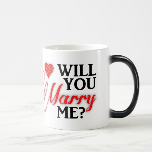 私と結婚しますか。 驚き モーフィングマグカップ (右)